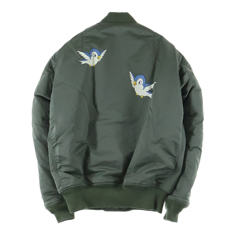 SEQUEL(シークエル) 24AW×DISNEY SNOW WHITE MA-1 ディズニー スノーホワイト ナイロン ジャケット カーキ SQ-24AW-SWJK-01