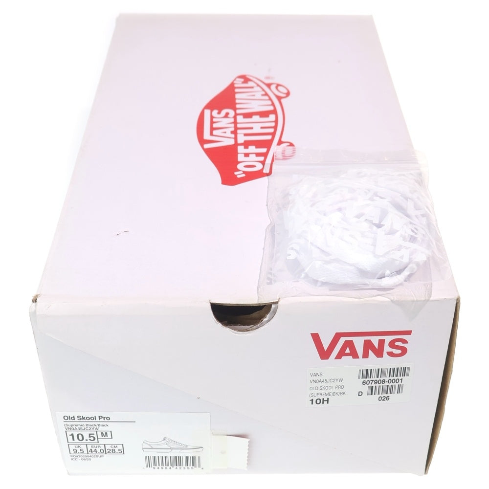 SUPREME(シュプリーム) 20AW ×VANS Old Skool バンズ オールドスクール ローカットスニーカー ブラック US10.5/28.5cm VN0A45JC2YW