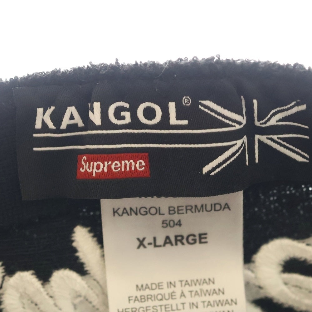 SUPREME シュプリーム 21SS ×KANGOL Bermuda 504 Hat カンゴール バミューダハット アーチロゴベレー帽 ブラック H130SS21 SUPREME(シュプリーム) 21SS ×KANGOL Bermuda 504 Hat カンゴール