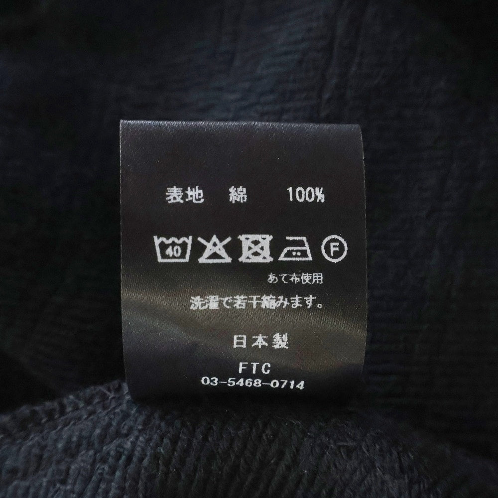 FTC(エフシーティー) QUILTED HALF ZIP SWEATSHIRT キルティング加工 ハーフジップ スウェット トレーナー ブラック FTC025AWSW09