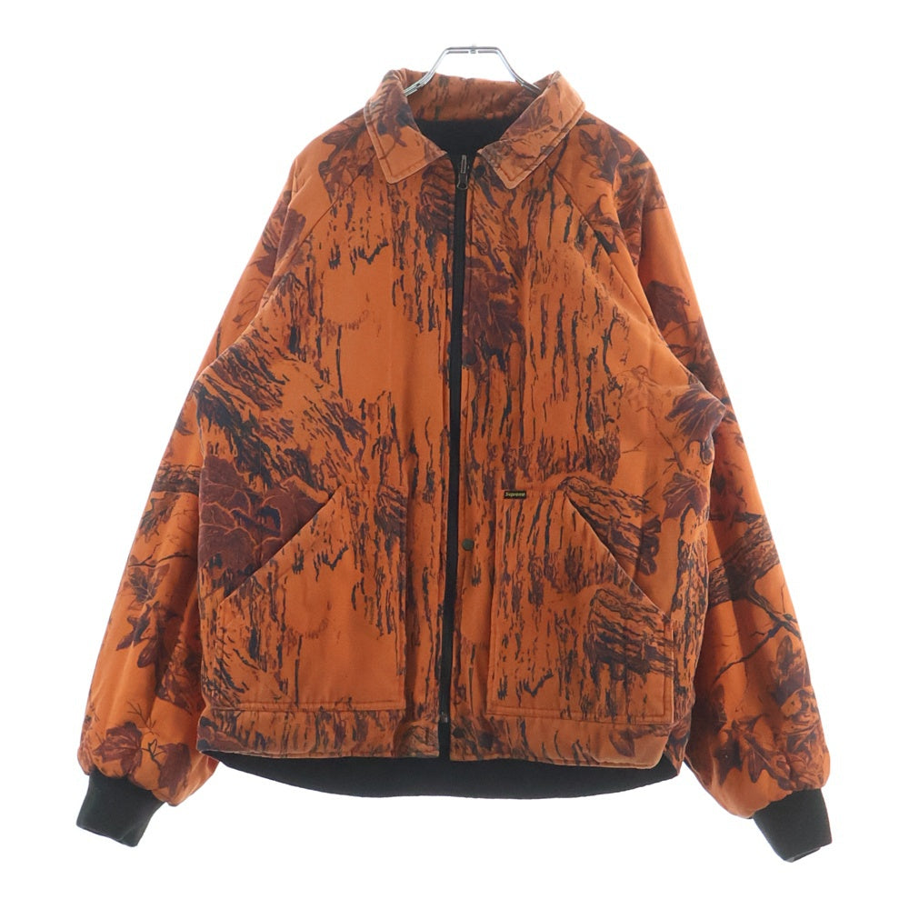 SUPREME(シュプリーム) 24SS Real Tree Reversible Quilted Work Jacket リアルツリー リバーシブル 中綿ジャケット ブラック/オレンジ