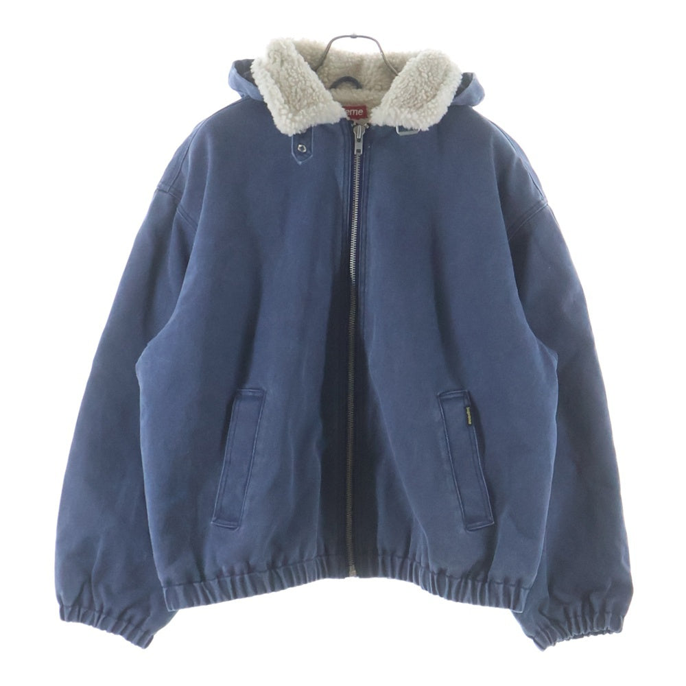 SUPREME(シュプリーム) 25AW Faux Shearling Lined Bomber Jacket ファー シアリング ラインド ボンバー フーデッド ムートンデニムジャケット インディゴ