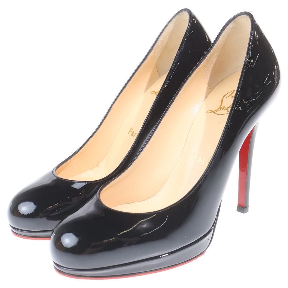 CHRISTIAN LOUBOUTIN(クリスチャンルブタン) ニューシンプルパンプス ラウンドトゥ エナメル ハイヒール シューズ レディース ブラック 3080746