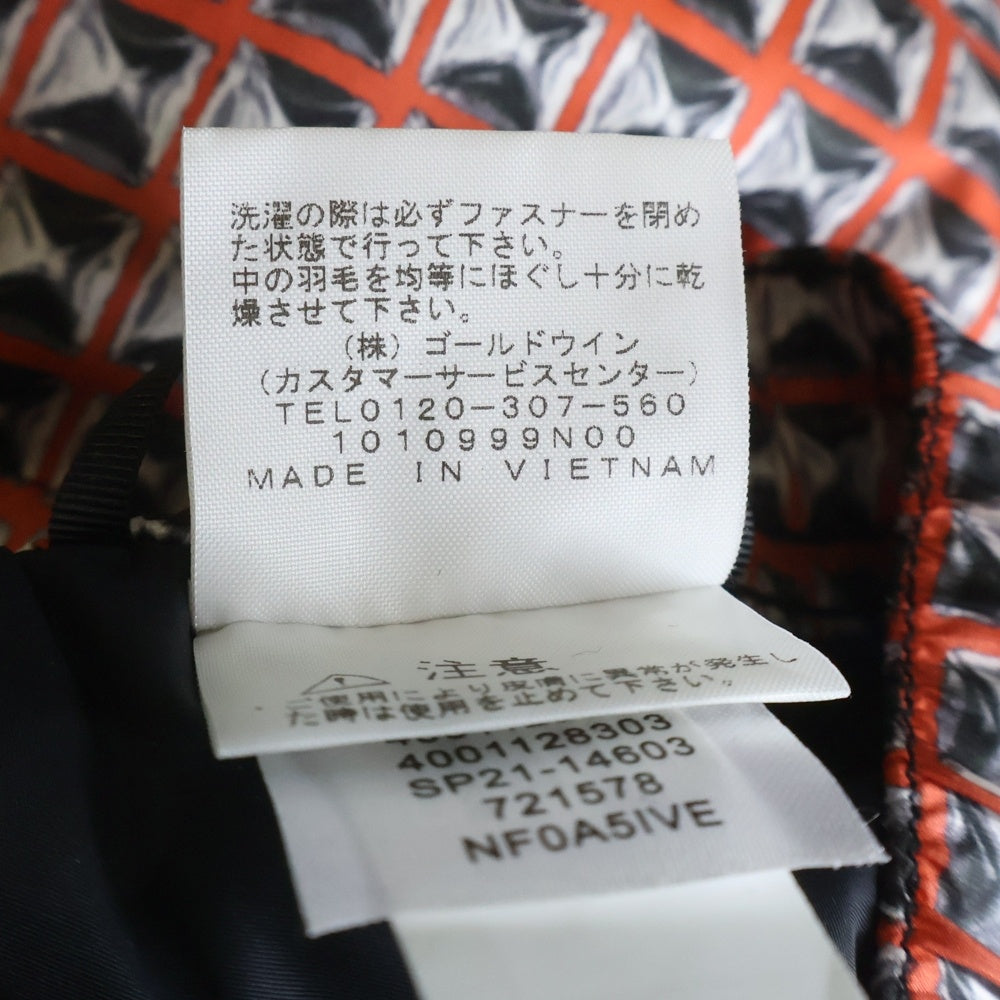 SUPREME(シュプリーム) 21SS ×THE NORTH FACE ノースフェイス ヌプシ ロゴパッチ ジップポケット スタッズプリントデザイン ナイロン パンツ レッド/ブラック ND42101I