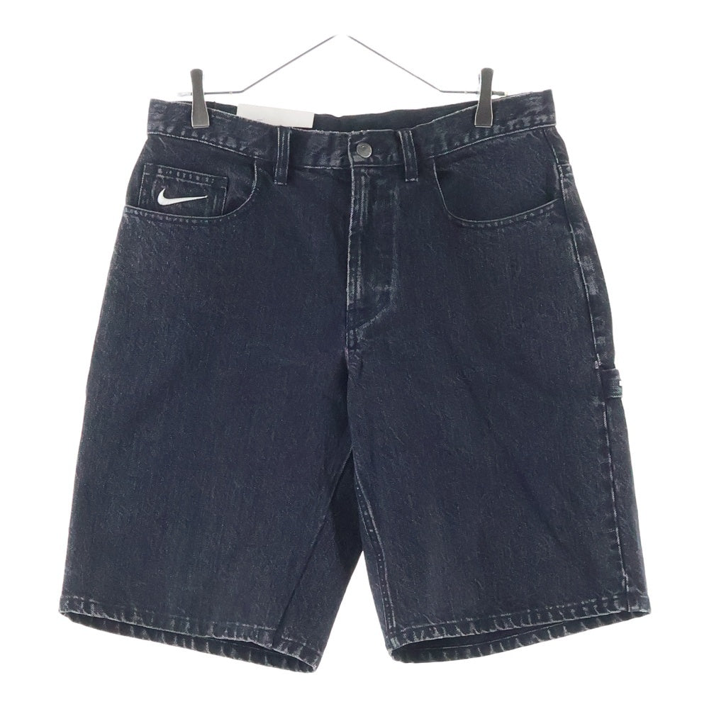 SUPREME(シュプリーム) 24SS ×NIKE Denim Short ナイキ ロゴエンブロイダリー デニムジップアップ ショーツ ハーフパンツ ブラック FQ0344-010