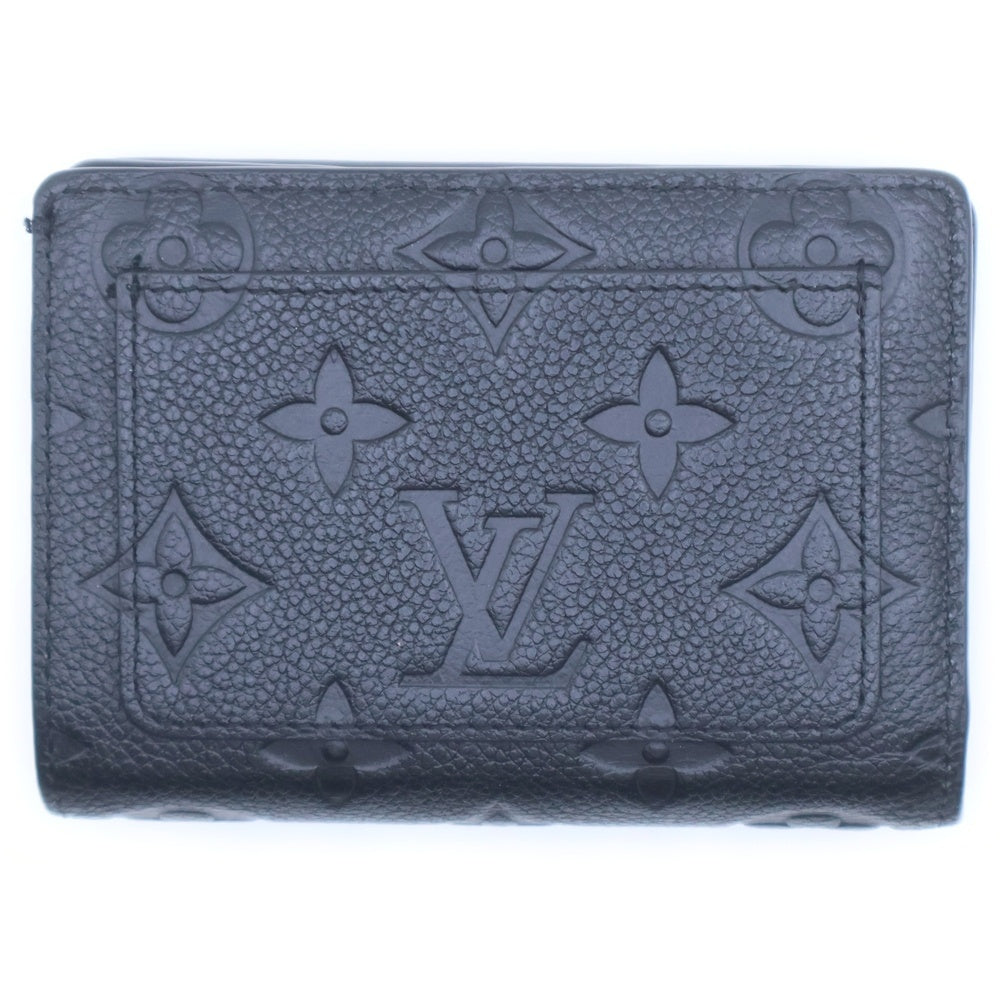 LOUIS VUITTON(ルイヴィトン) モノグラムアンプラント ポルトフォイユ クレア レザー 二つ折り財布 ウォレット ブラック M80151 AR1201 レディース