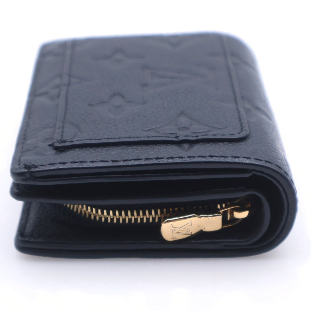 LOUIS VUITTON(ルイヴィトン) モノグラムアンプラント ポルトフォイユ クレア レザー 二つ折り財布 ウォレット ブラック M80151 AR1201 レディース