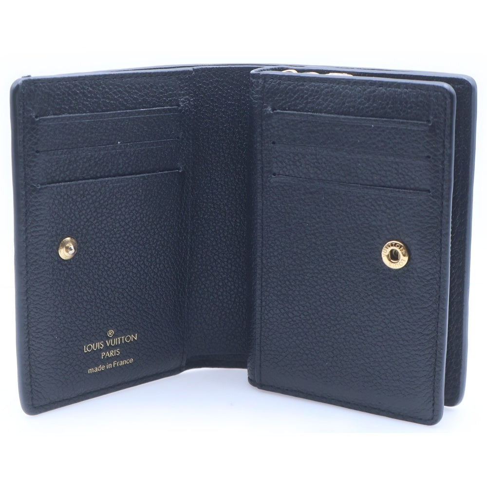 LOUIS VUITTON(ルイヴィトン) モノグラムアンプラント ポルトフォイユ クレア レザー 二つ折り財布 ウォレット ブラック M80151 AR1201 レディース
