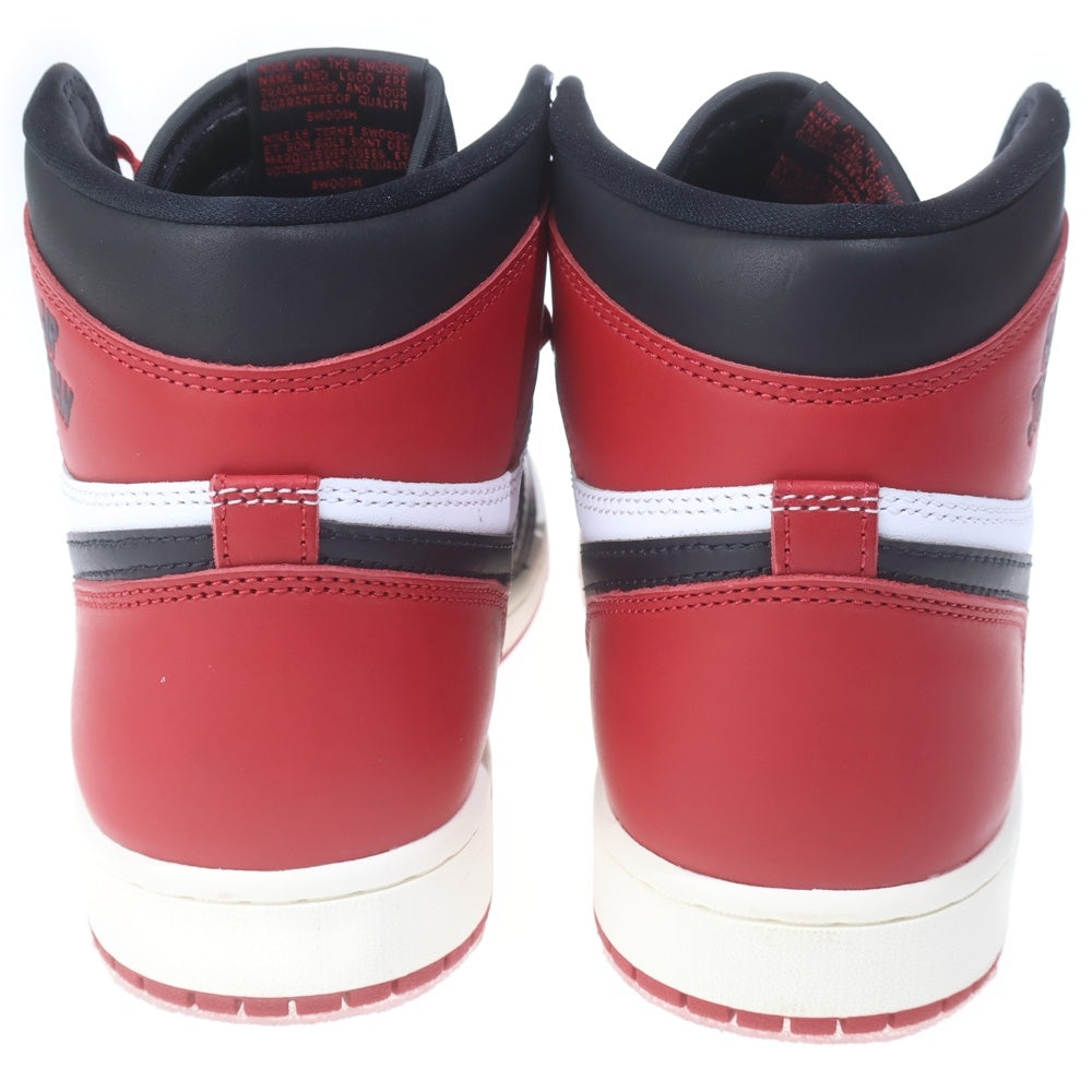 NIKE(ナイキ) AIR JORDAN 1 RETRO HIGH OG BLACK TOE REIMAGINED エアジョーダン ブラックトゥ つま黒 リイマジンド ハイカットスニーカー US9/27cm DZ5485-106