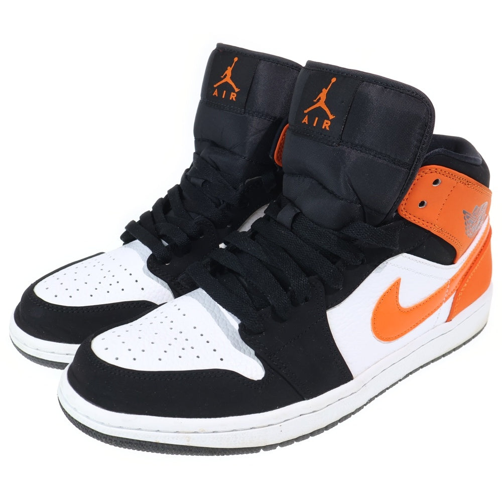 NIKE(ナイキ) AIR JORDAN 1 MID SHATTERED BACKBOARD エアジョーダン シャッタードバックボード ミッドカットスニーカー オレンジ/ホワイト US9/27cm 554724-058