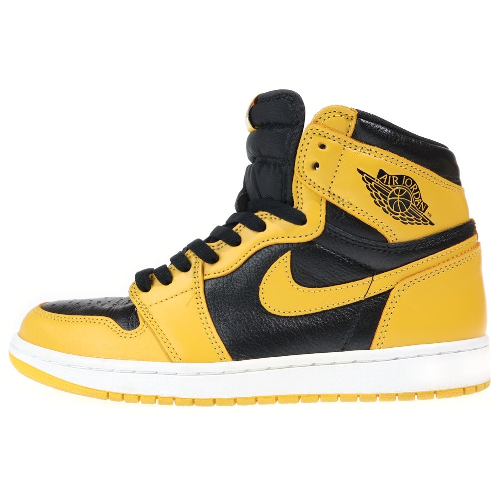 NIKE(ナイキ) AIR JORDAN 1 RETRO HIGH OG POLLEN エアジョーダン レトロ パラン ハイカットスニーカー イエロー/ブラック US9/27cm 555088-701