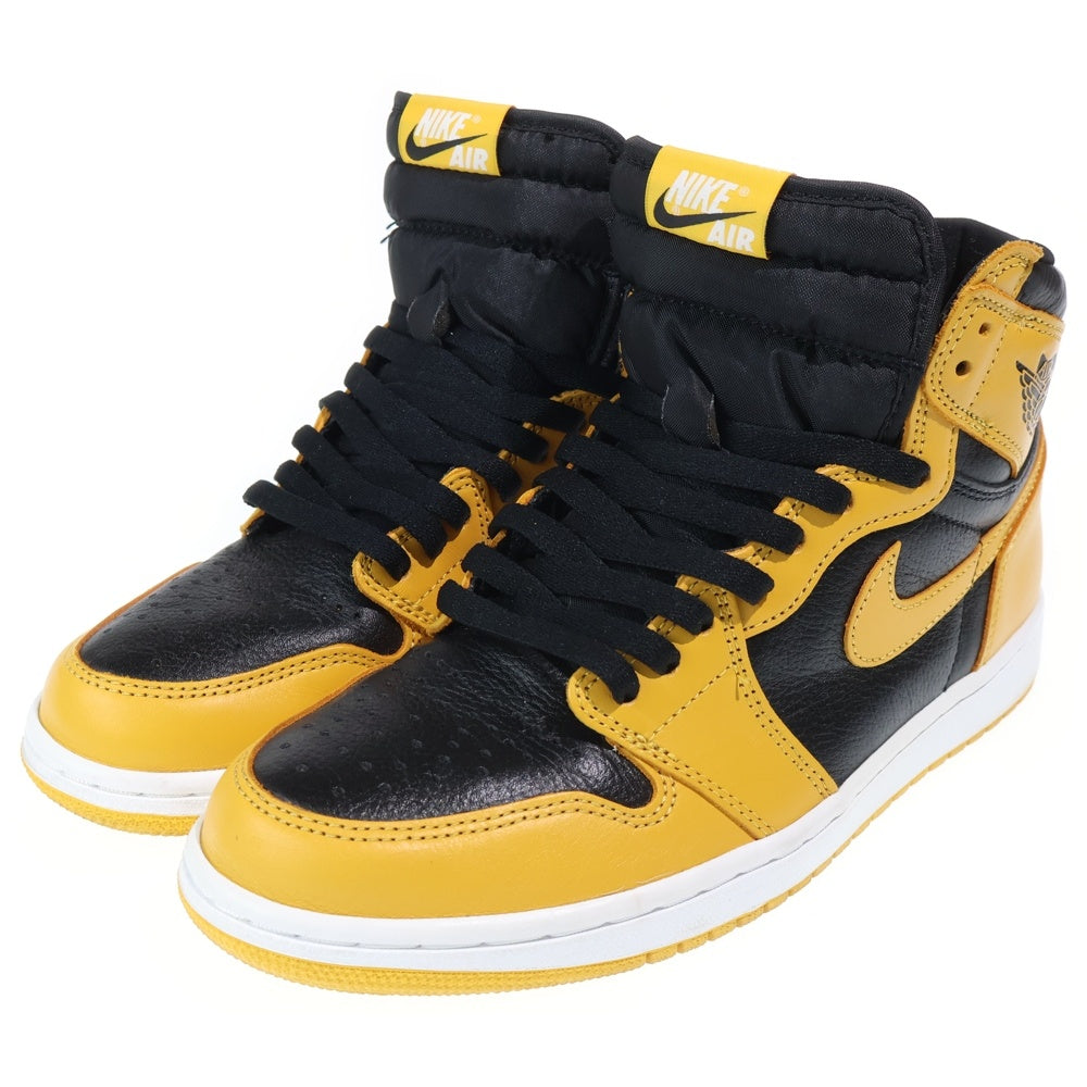 NIKE(ナイキ) AIR JORDAN 1 RETRO HIGH OG POLLEN エアジョーダン レトロ パラン ハイカットスニーカー イエロー/ブラック US9/27cm 555088-701