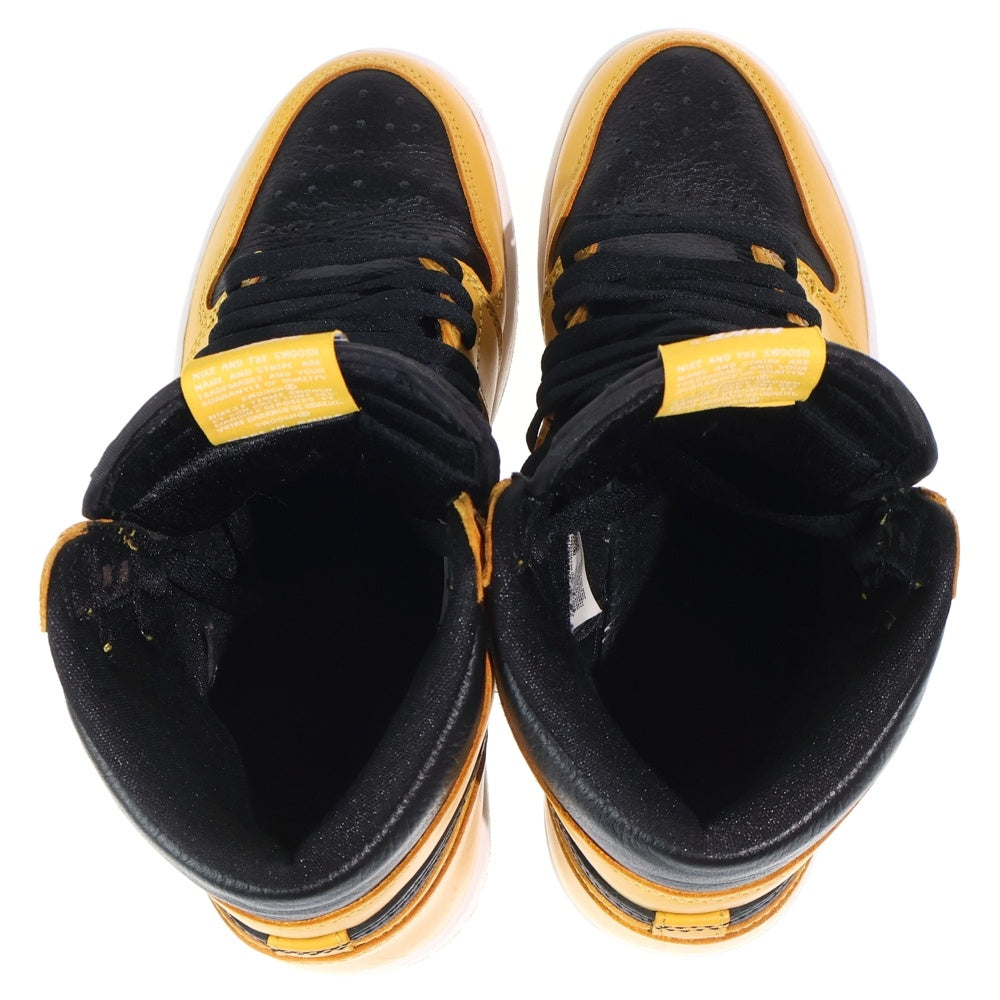 NIKE(ナイキ) AIR JORDAN 1 RETRO HIGH OG POLLEN エアジョーダン レトロ パラン ハイカットスニーカー イエロー/ブラック US9/27cm 555088-701