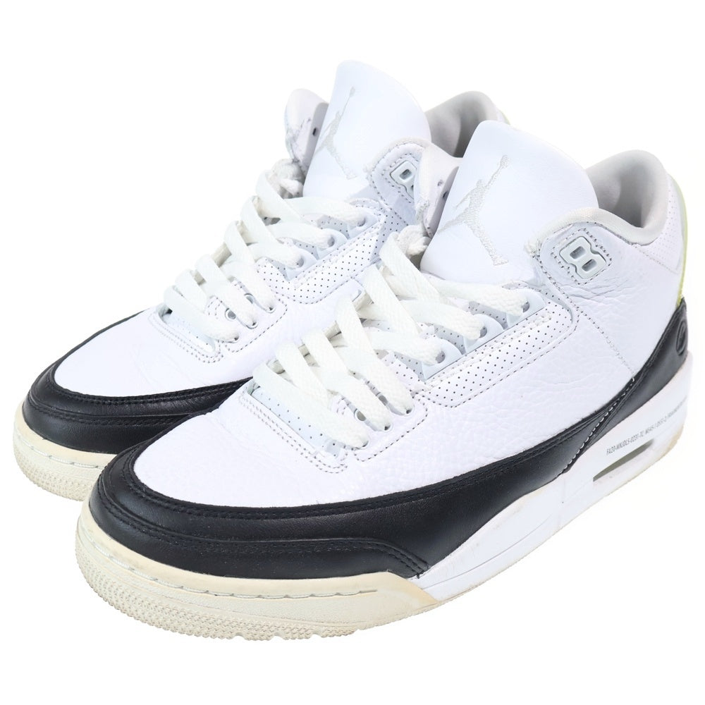 NIKE(ナイキ) ×FRAGMENT DESIGN AIR JORDAN 3 RETRO SP フラグメントデザイン エアジョーダン レトロ ミッドカットスニーカー ホワイト/ブラック US8.5/26.5cm DA3595-100