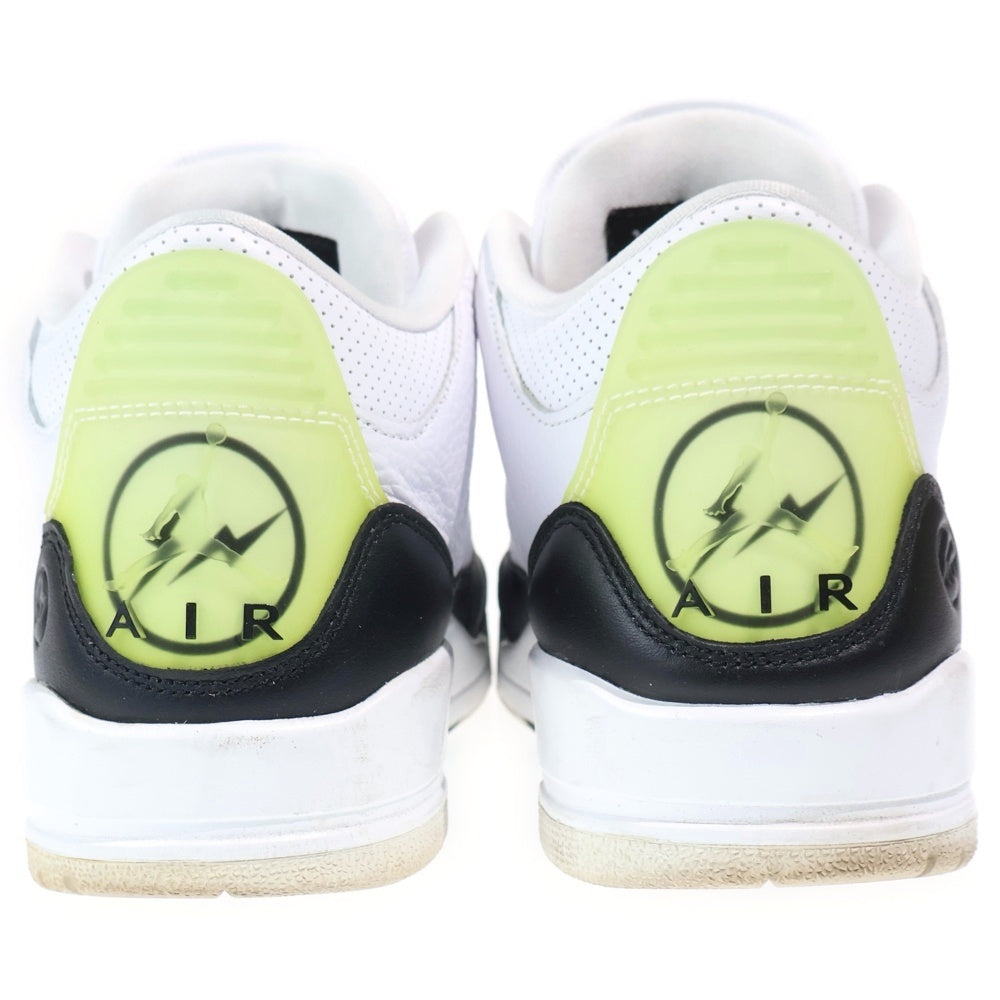 NIKE(ナイキ) ×FRAGMENT DESIGN AIR JORDAN 3 RETRO SP フラグメントデザイン エアジョーダン レトロ ミッドカットスニーカー ホワイト/ブラック US8.5/26.5cm DA3595-100
