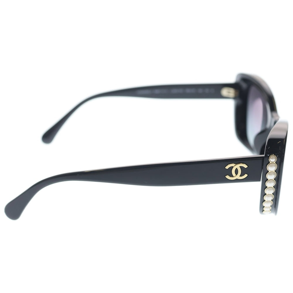 CHANEL(シャネル) 5481-H-A フォックスフレーム パール ココマーク サングラス メガネ ブラック レディース