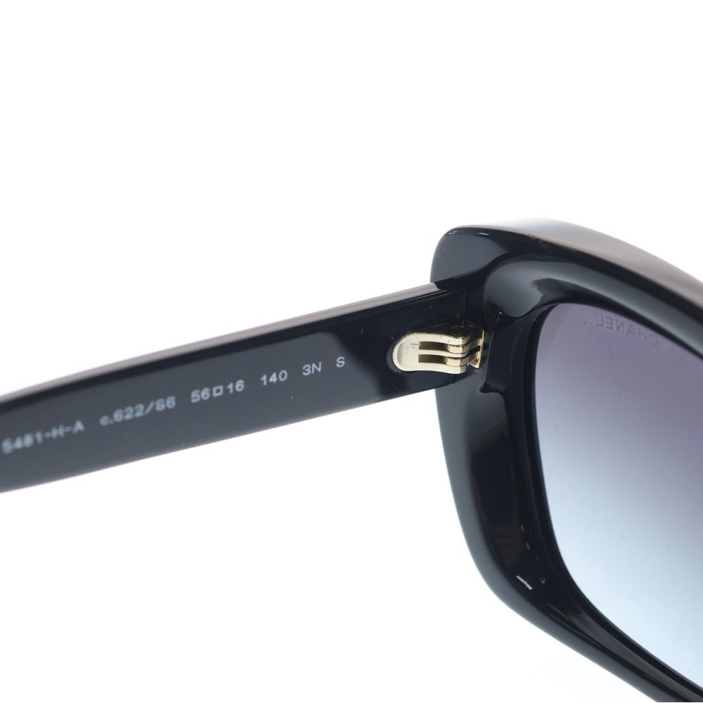 CHANEL(シャネル) 5481-H-A フォックスフレーム パール ココマーク サングラス メガネ ブラック レディース