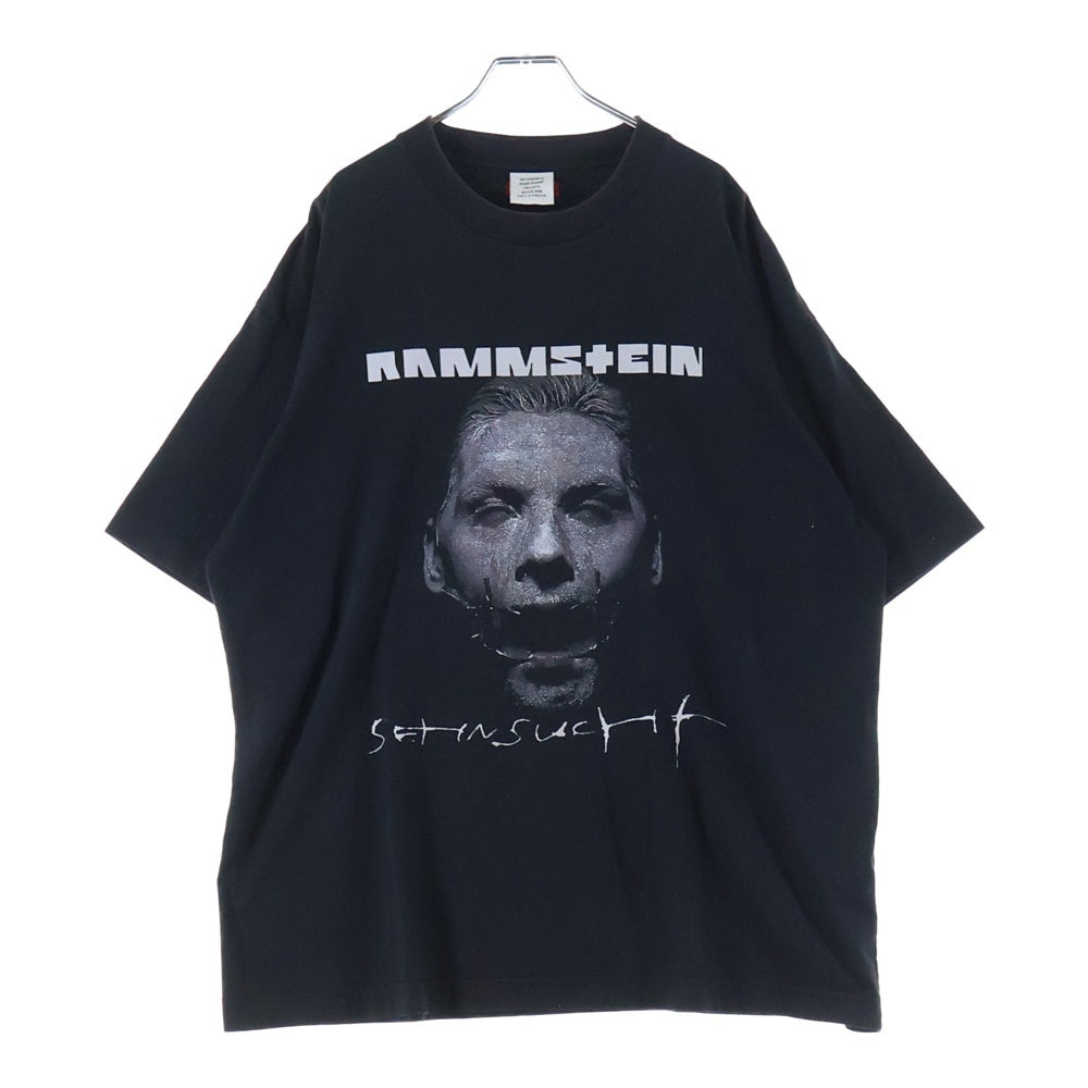 VETEMENTS(ヴェトモン) 17AW RAMMSTEIN PRINTED T-SHIRT ラムシュタイン プリント オーバーサイズ 半袖Tシャツ カットソー ブラック MAH18TR27
