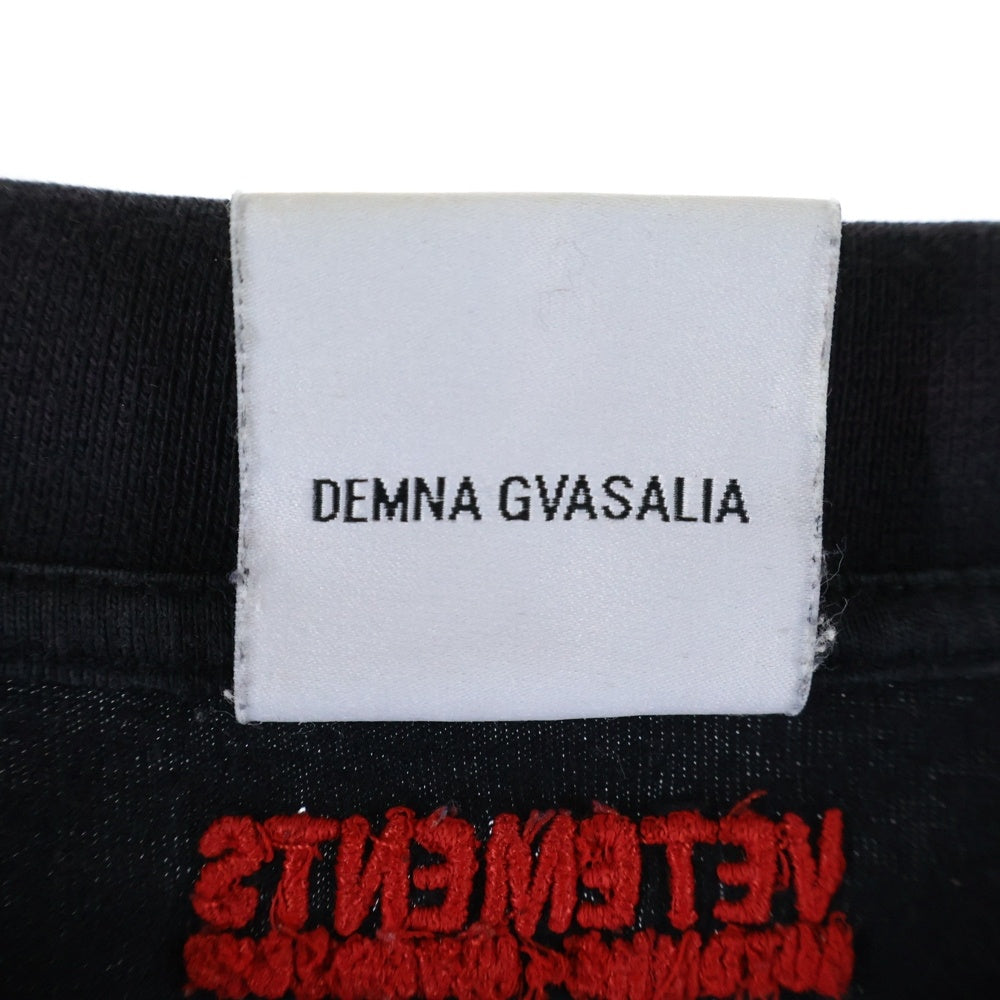 VETEMENTS(ヴェトモン) 17AW RAMMSTEIN PRINTED T-SHIRT ラムシュタイン プリント オーバーサイズ 半袖Tシャツ カットソー ブラック MAH18TR27