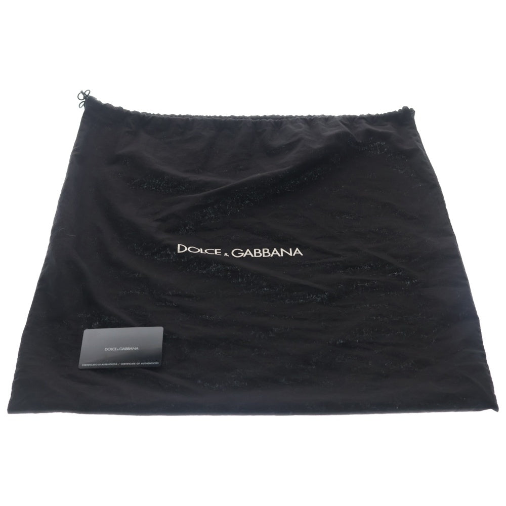 DOLCE & GABBANA(ドルチェアンドガッバーナ) Miss Easy Way ロゴプレート チェーン レザーショルダーバッグ ブラック レディース