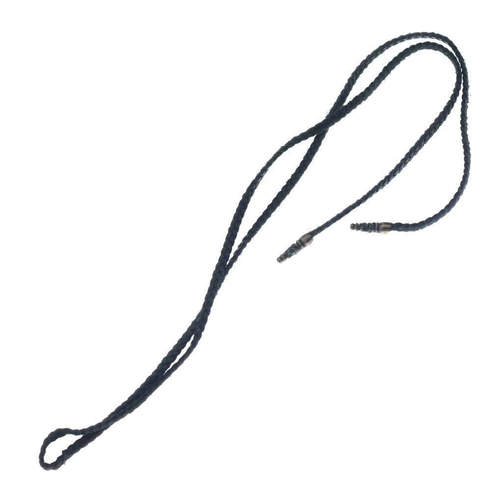 CHROME HEARTS(クロムハーツ) LEATHER BRAID SCROLL ネックレス レザーブレイドネックレス ブラック/シルバー BCA377