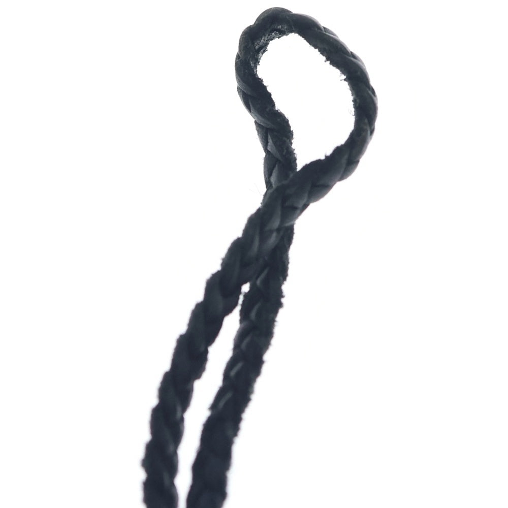 CHROME HEARTS(クロムハーツ) LEATHER BRAID SCROLL ネックレス レザーブレイドネックレス ブラック/シルバー BCA377