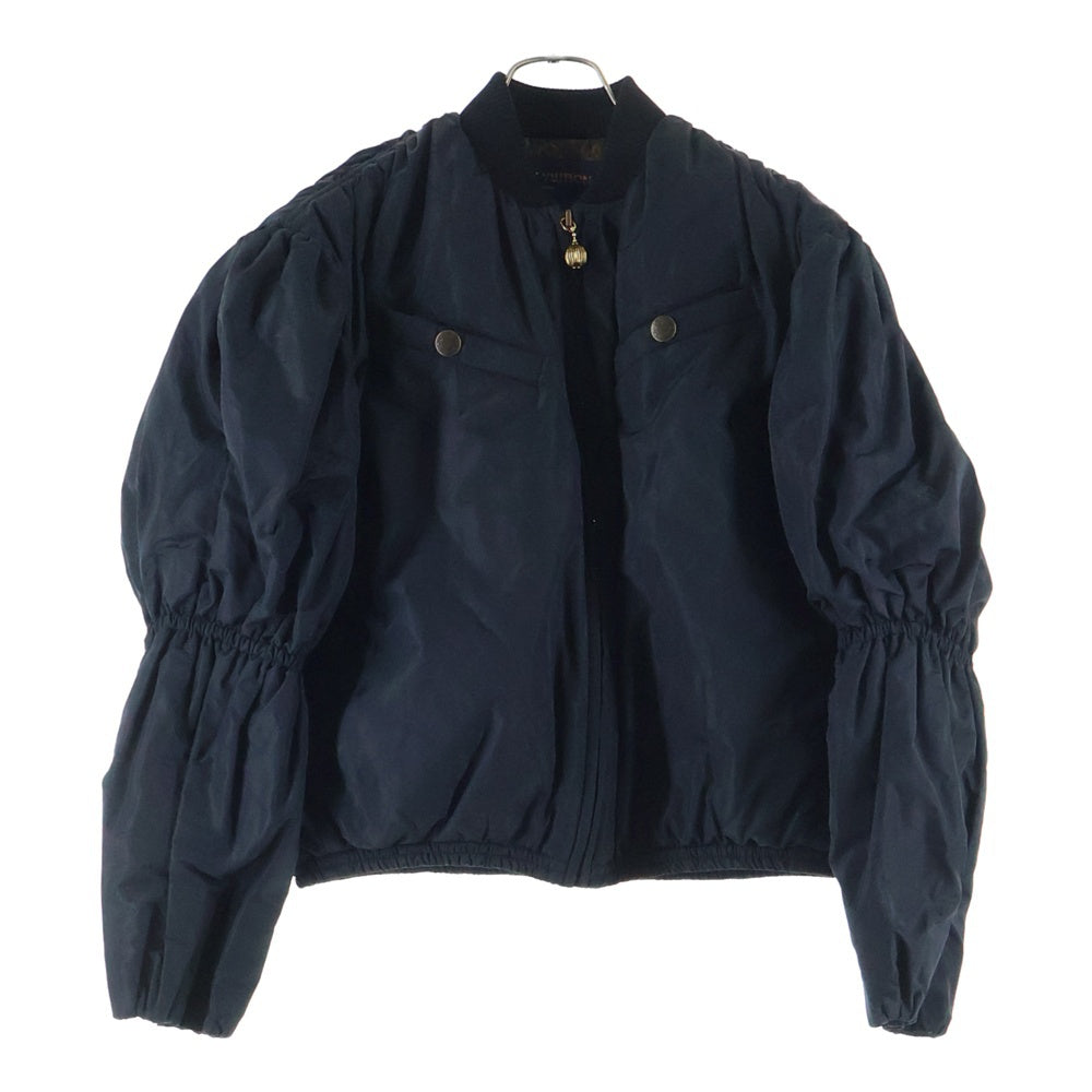 LOUIS VUITTON(ルイヴィトン) 22SS モノグラム ビショップスリーブ ボマージャケット シルク混 ショート丈ブルゾン ブラック レディース RM221B FLX FMOW75