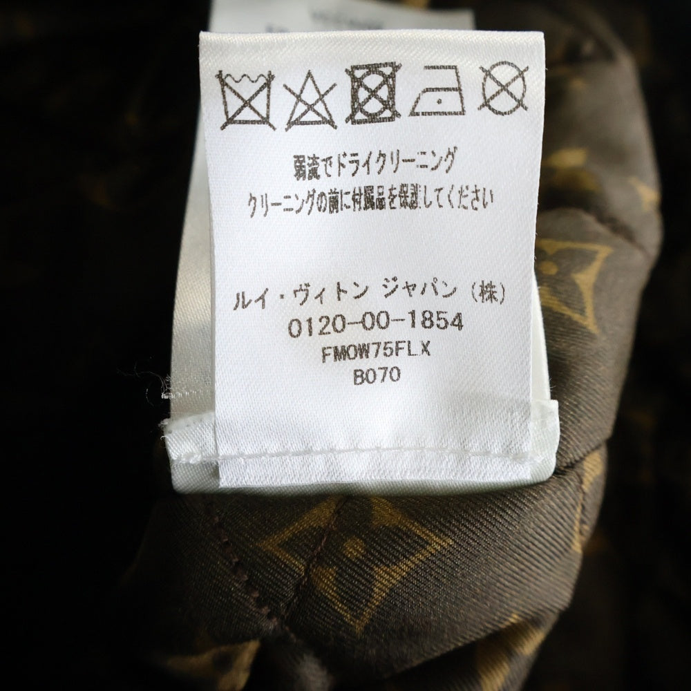 LOUIS VUITTON(ルイヴィトン) 22SS モノグラム ビショップスリーブ ボマージャケット シルク混 ショート丈ブルゾン ブラック レディース RM221B FLX FMOW75