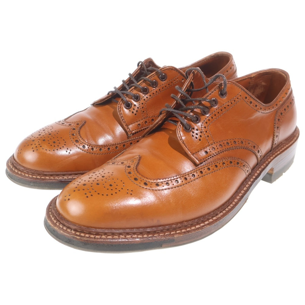Alden(オールデン) D9518C Cognac Short Wing Blucher BROGUE別注 ショートウィングチップ カーフレザー ドレスシューズ ブラウン