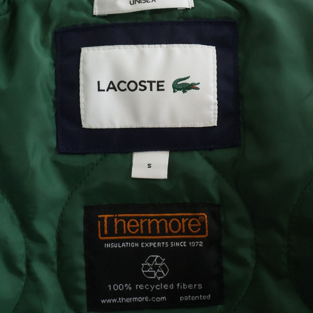 LACOSTE(ラコステ) サテンナイロン ロゴパイルパッチ バーシティジャケット ブルゾン ネイビー BH0112
