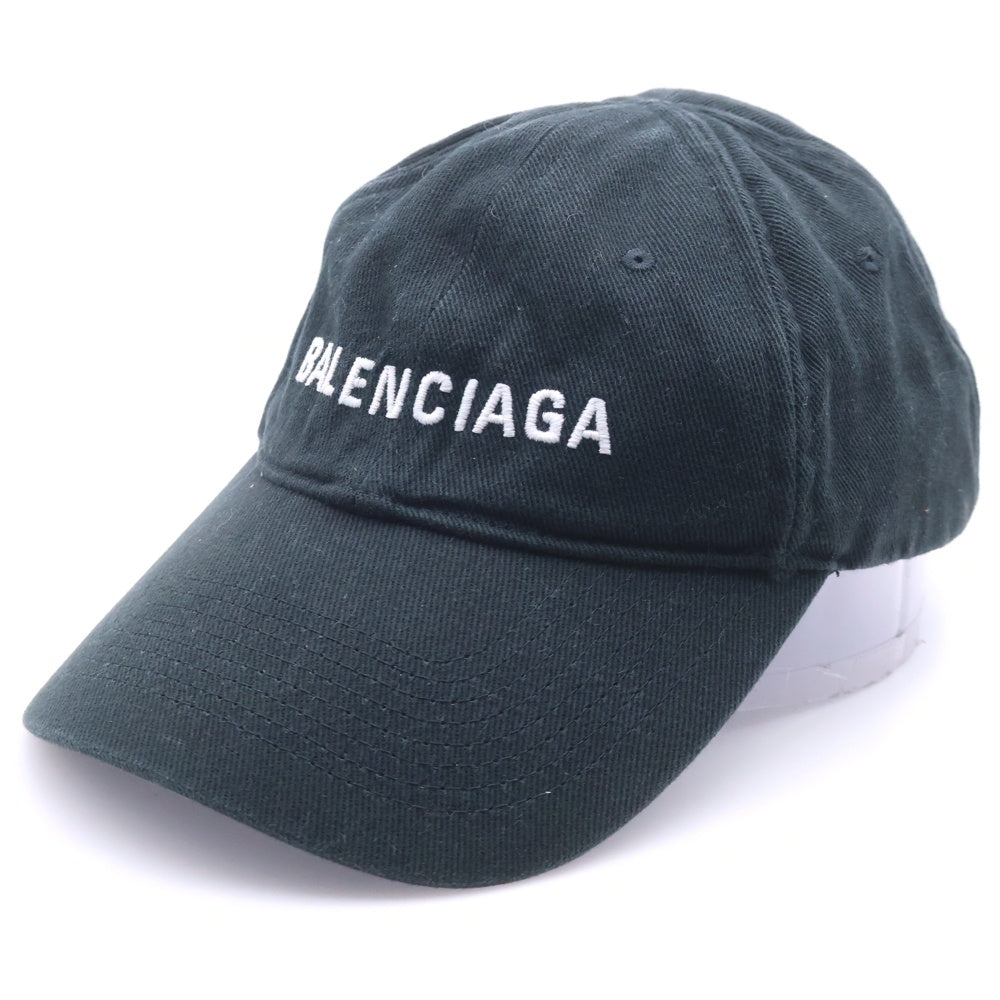 BALENCIAGA(バレンシアガ) フロントロゴエンブロイダリー ベースボールキャップ 帽子 ブラック 529192 310B2