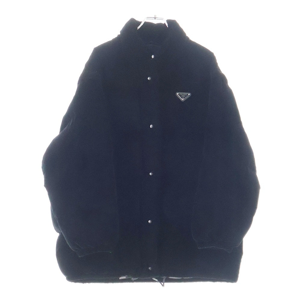 PRADA(プラダ) CONVERTIBLE VELVET トライアングルプレート コンバーチブル ベルベット ダウンジャケット ブラック 29X805 S222 1XJX
