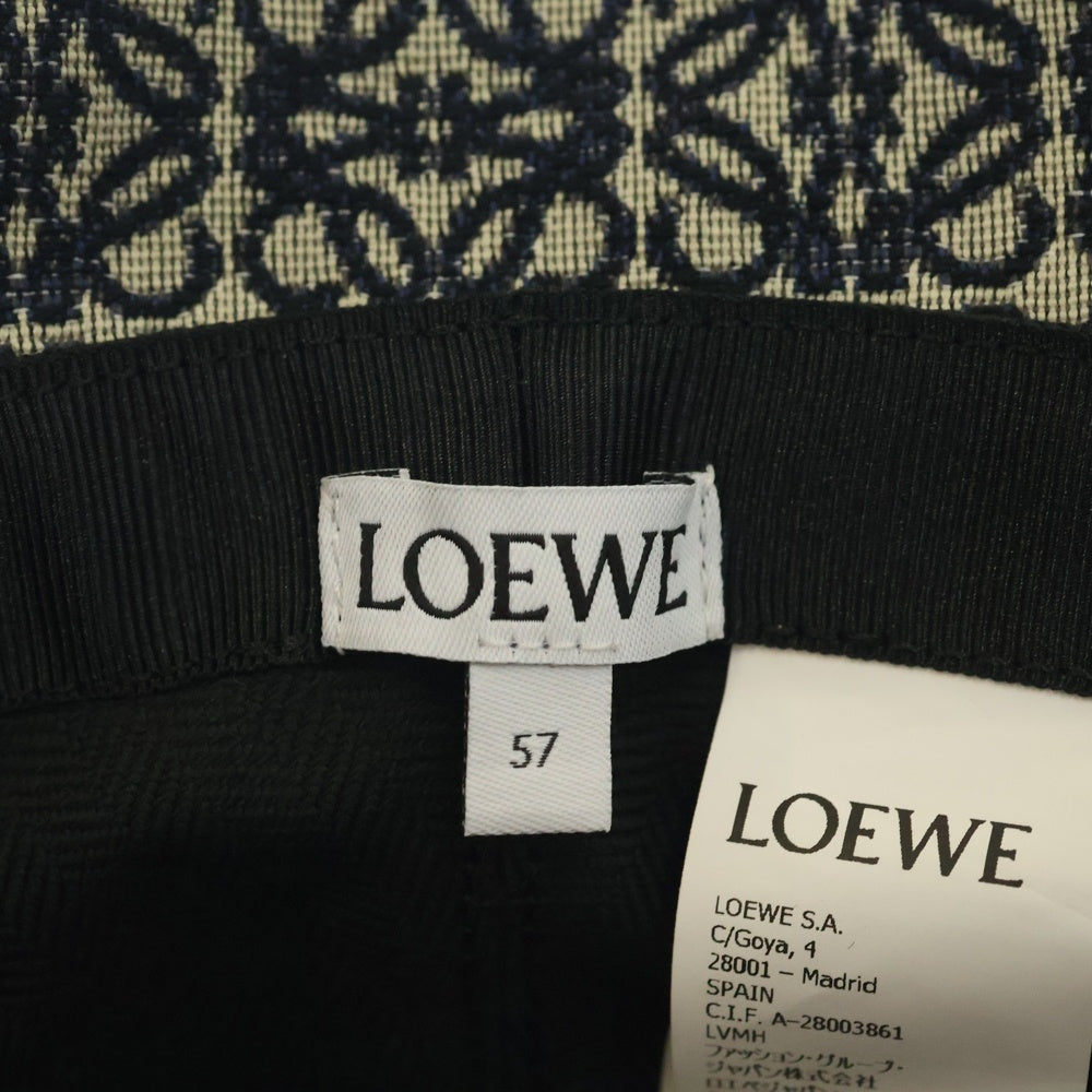 LOEWE(ロエベ) アナグラムジャガード バケットハット 帽子 ネイビー K820HB1X07 レディース