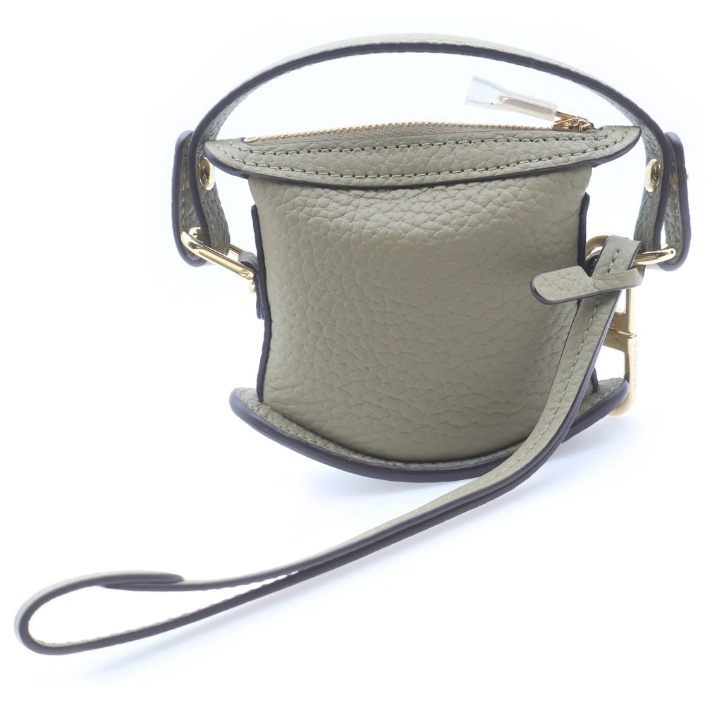 DELVAUX(デルボー) PIN SWING CHRMAS ピン スウィングチャーム レザー 2WAY ハンド ショルダーストラップ カーキ レディース