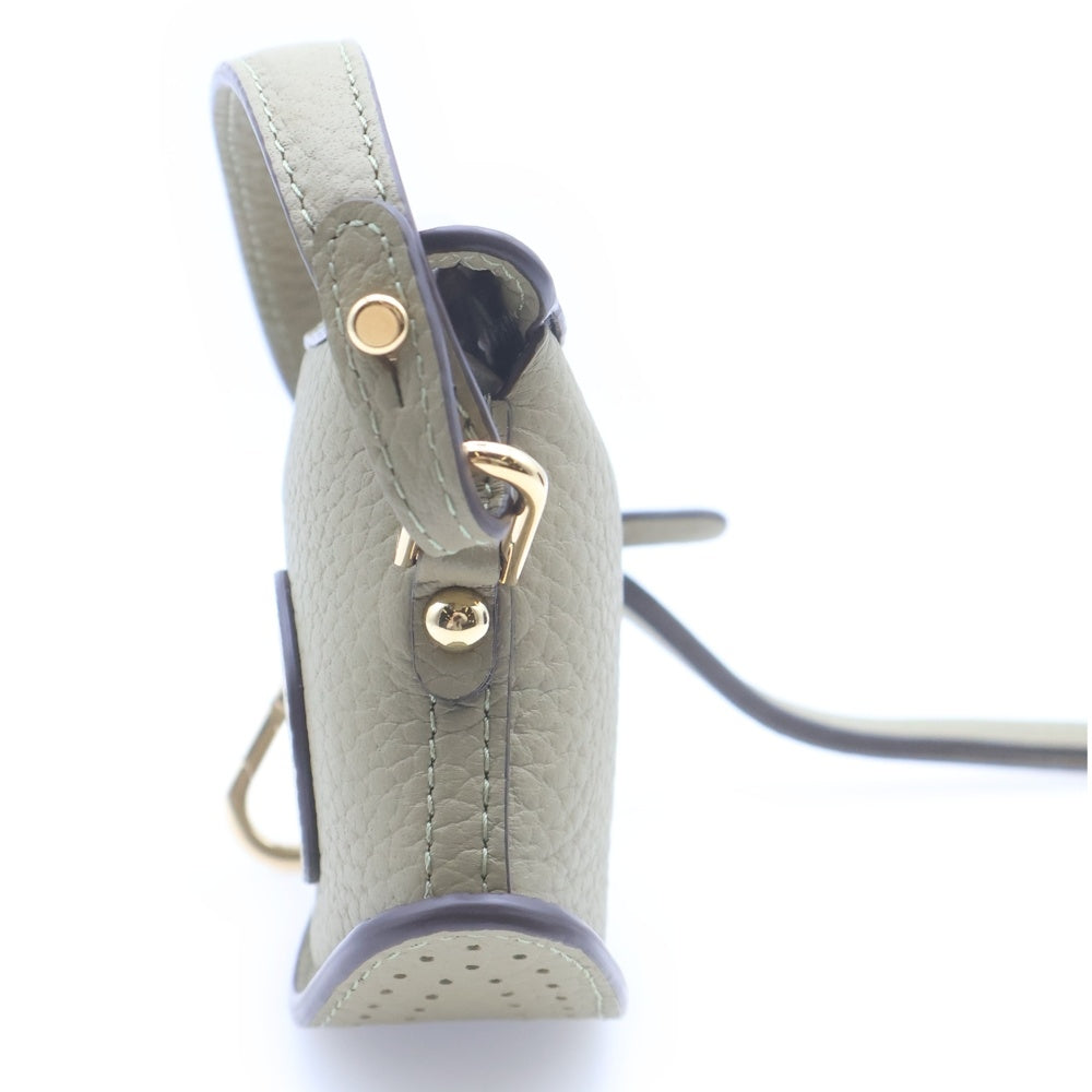 DELVAUX(デルボー) PIN SWING CHRMAS ピン スウィングチャーム レザー 2WAY ハンド ショルダーストラップ カーキ レディース