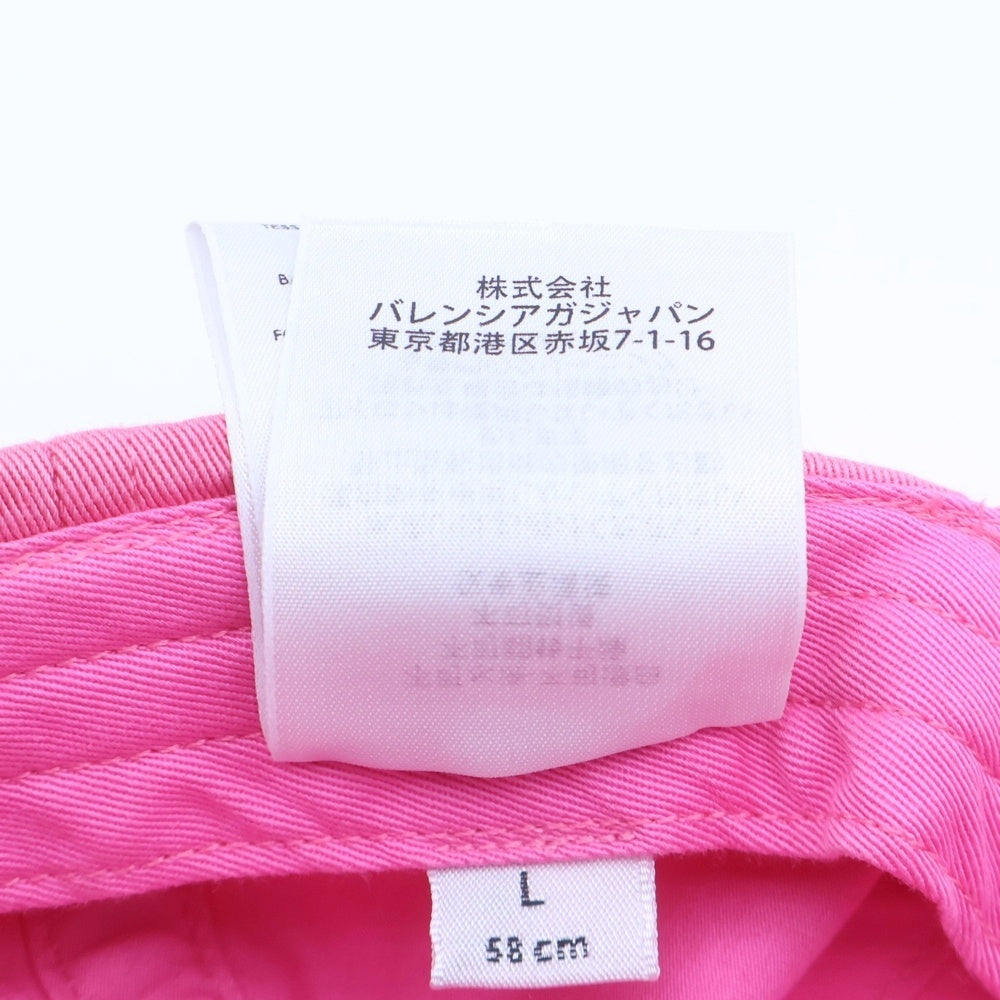 BALENCIAGA(バレンシアガ) ロゴエンブロイダリー コットン 6パネルキャップ 帽子 ピンク
