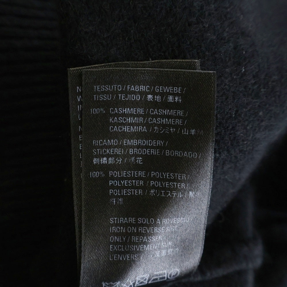 BALENCIAGA(バレンシアガ) ロゴエンブロイダリー カシミヤ クルーネックニット セーター ブラック 681983 T4124