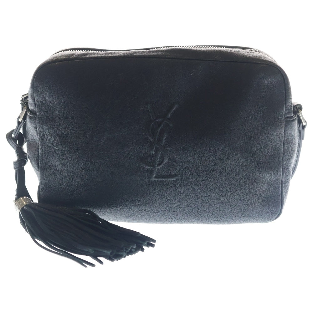 SAINT LAURENT PARIS(サンローランパリ) CAMERA BAG ロゴエンボス レザー ショルダーバッグ ブラック 470299 レディース