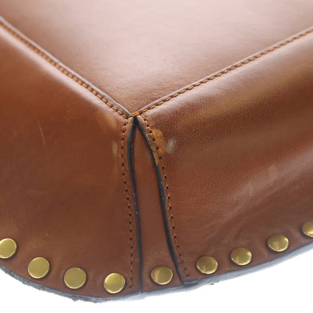 ISABEL MARANT(イザベル マラン) OSKAN NEW HOBO BAG オスカン ニューホボ スタッズ レザーショルダーバッグ ブラウン レディース