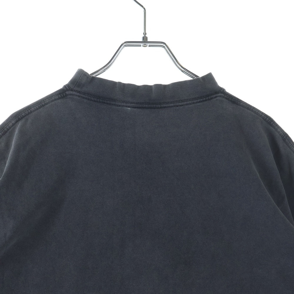 BALENCIAGA(バレンシアガ) 25SS Tbilisi Oversized T-Shirt ユーズド加工 オーバーサイズ プリント半袖Tシャツ カットソー ブラック 811688 TRVQ7