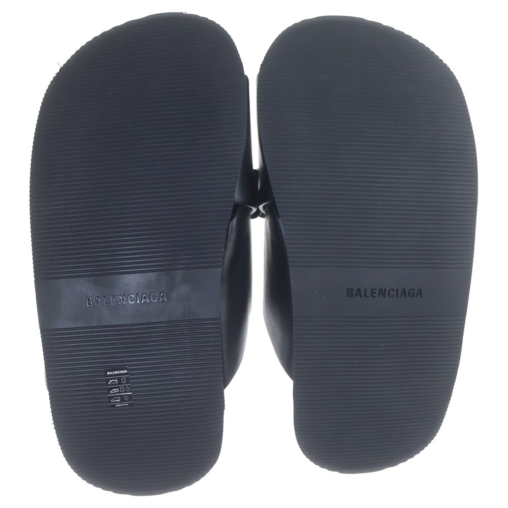BALENCIAGA(バレンシアガ) 25SS GRANITO SUNSET FLAT MULE グラニート サンセット フラットミュール サンダル ブラック/シルバー 828478 WB221