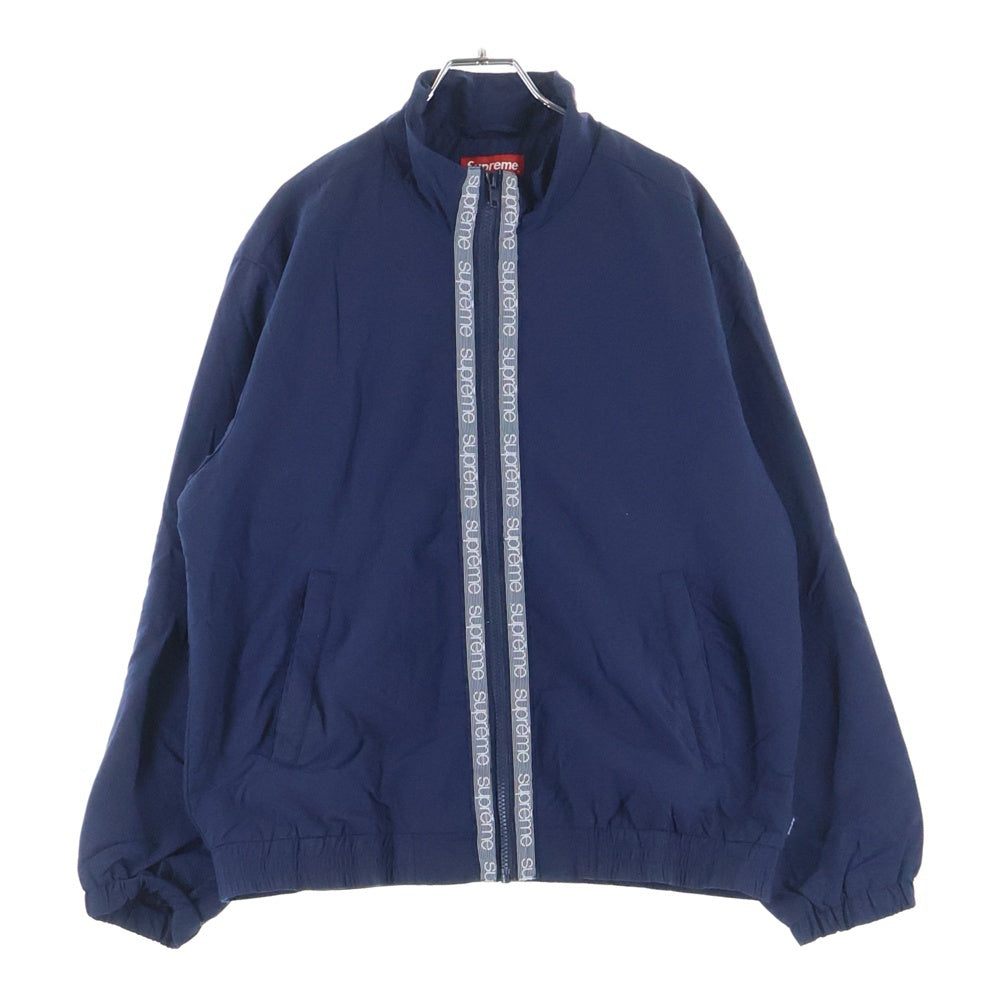 SUPREME(シュプリーム) 18SS Classic Logo Taping Track Jacket クラシックロゴ テーピング ナイロン トラックジャケット ネイビー
