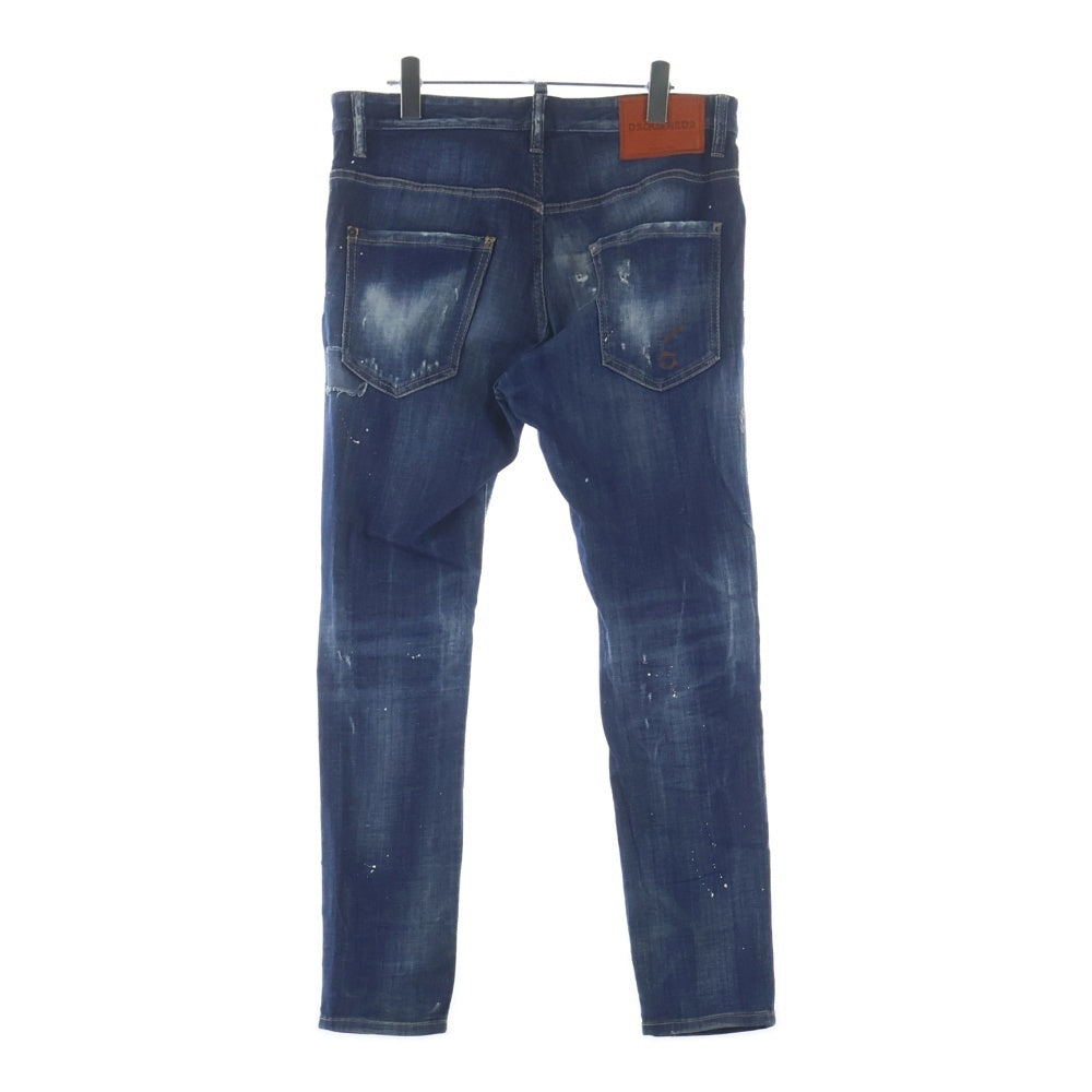 DSQUARED2(ディースクエアード) 20SS SKATER JEAN スケーター ペイント ボタンフライ デニムパンツ ジーンズ インディゴ S74LB0686