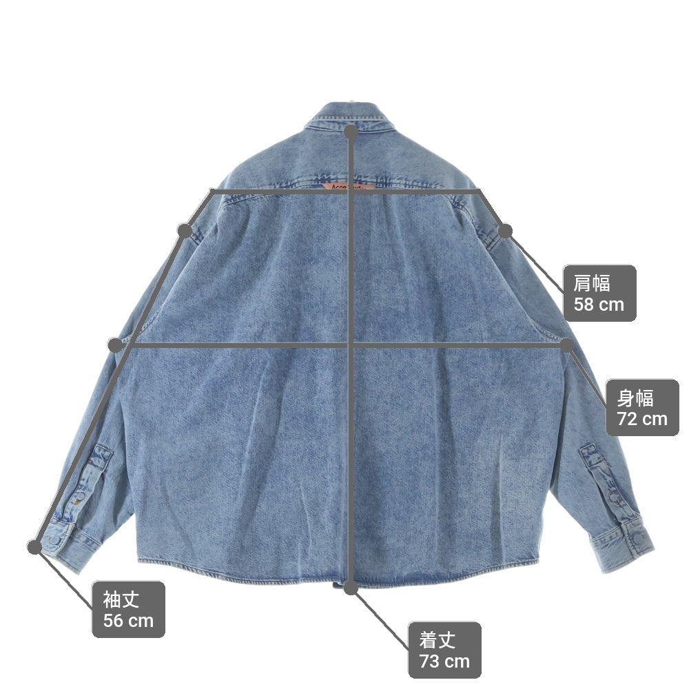 Acne Studios(アクネ ストゥディオズ) クルミボタン シャツカラー ボタンアップ デニムシャツジャケット インディゴ
