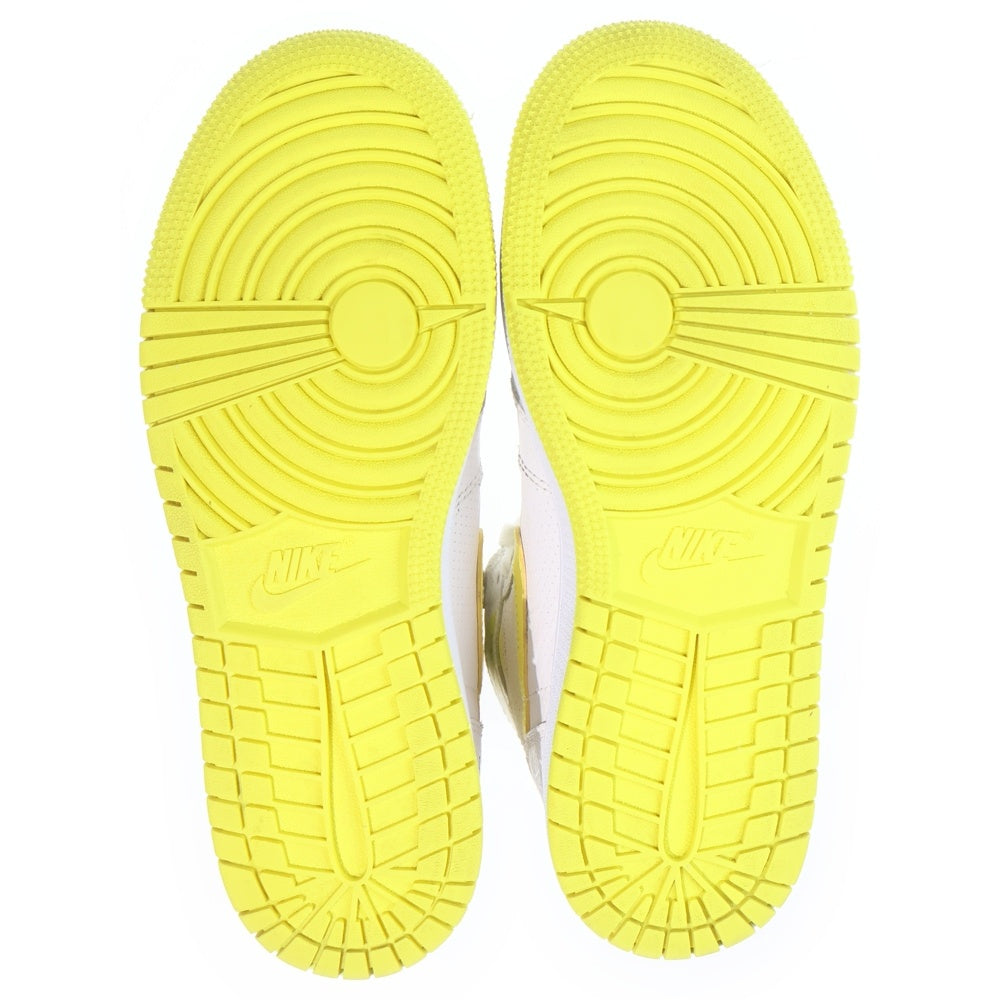 NIKE(ナイキ) GS AIR JORDAN 1 HIGH First Class Flight エアジョーダン 1 ハイカットスニーカー レディース ホワイト/イエロー US4.5Y/23.5cm 575441-170