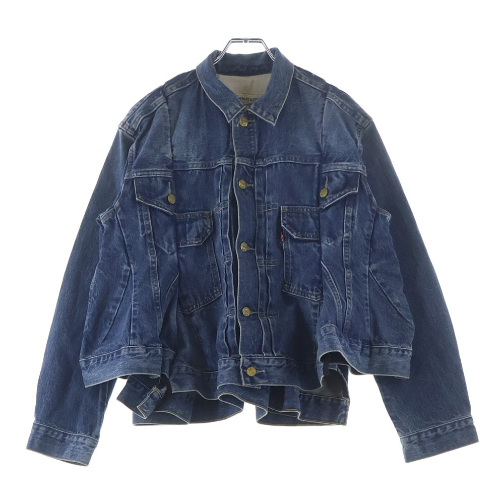 Sacai(サカイ) ×LEVI'S WMNS Denim Jacket リーバイス デニム 再構築 トラッカージャケット インディゴ レディース 25-07781