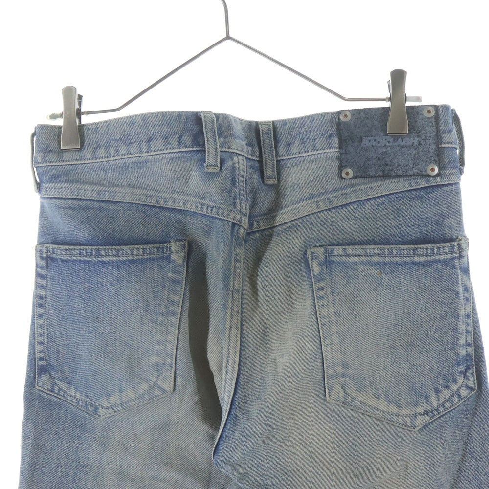 ISAMU KATAYAMA BACKLASH(イサムカタヤマバックラッシュ) 裾ジップ 13ozストレッチ ボタンフライデニムパンツ インディゴ 1483-11