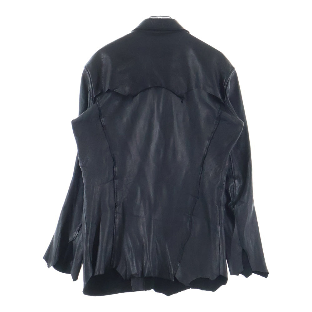 BACK BONE(バックボーン) 08SS TYPE A-1 DEER SKIN SHIRT ディアスキン 長袖レザーシャツ ブラック BB08SS-LS01