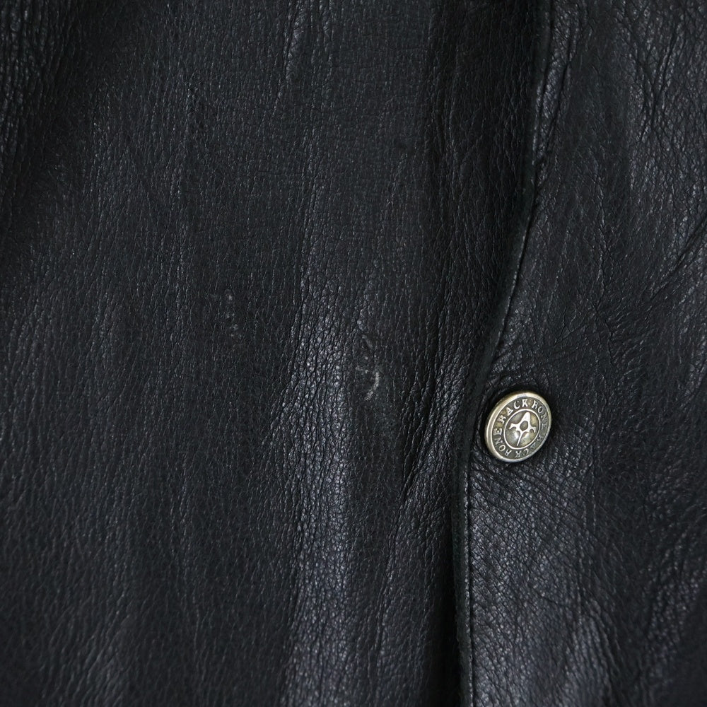 BACK BONE(バックボーン) 08SS TYPE A-1 DEER SKIN SHIRT ディアスキン 長袖レザーシャツ ブラック BB08SS-LS01