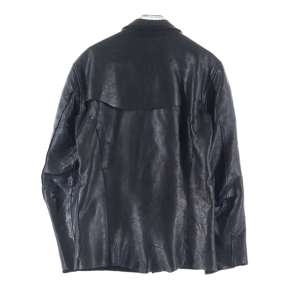 BACK BONE(バックボーン) 10SS DEER SKIN SHIRT ディアスキン 長袖レザーシャツ ブラック BB10SS-LS20B